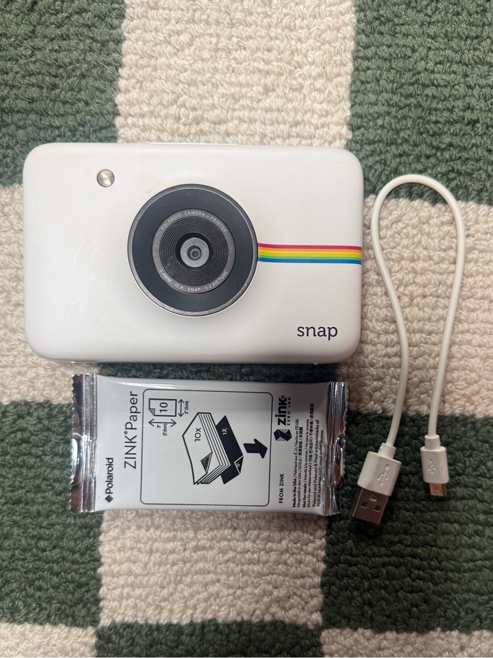 Polaroid Snap Instant Digital Camera + Printer White 10MP 📸